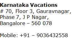 Karnataka Vacations